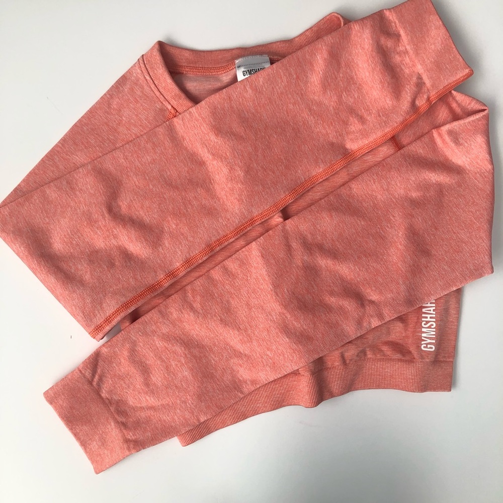 Gymshark M/M Adapt Marl Seamless Leggings & Long Sleeve Crop Top Set - Picture 4 of 15